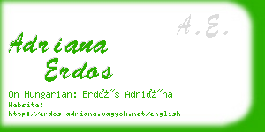 adriana erdos business card